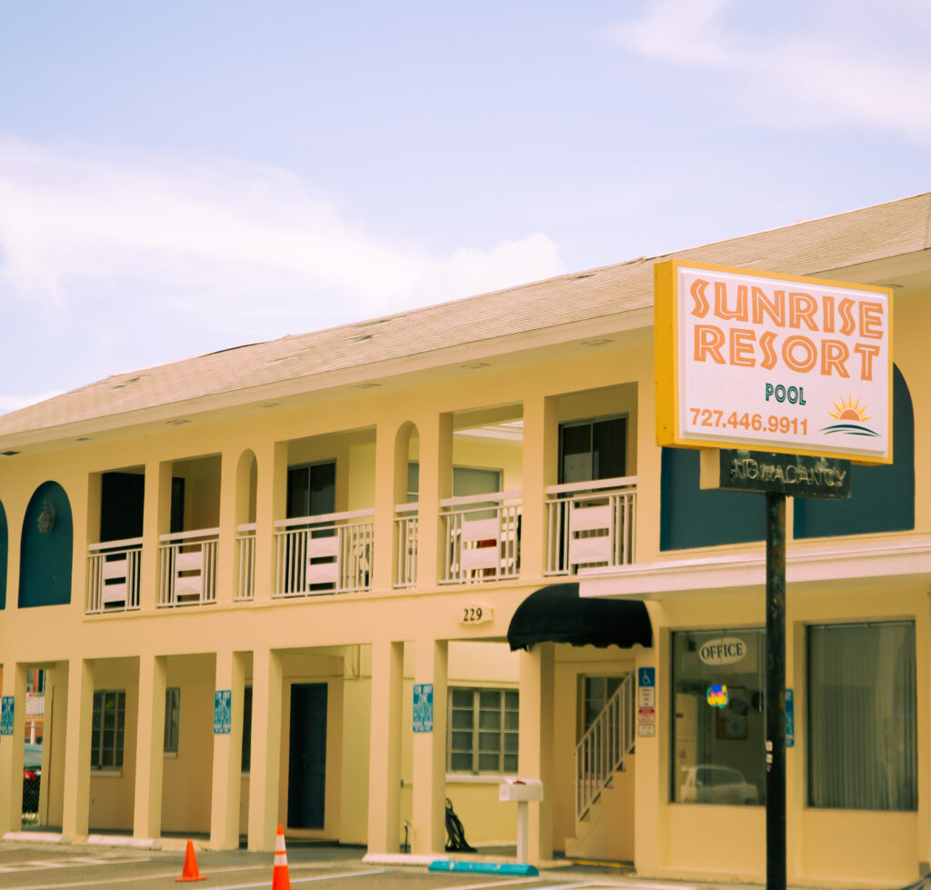 How to create a "Dreamy" film-like photo using Sunrise Resort in Cleartwater, Beach Florida as reference