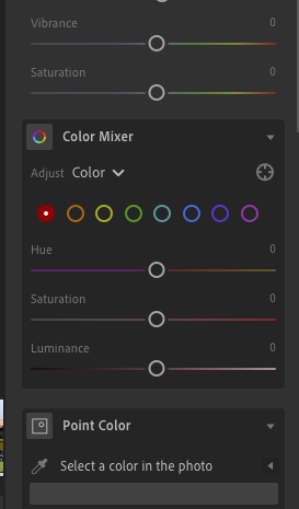 Example of using luminance for film-like images